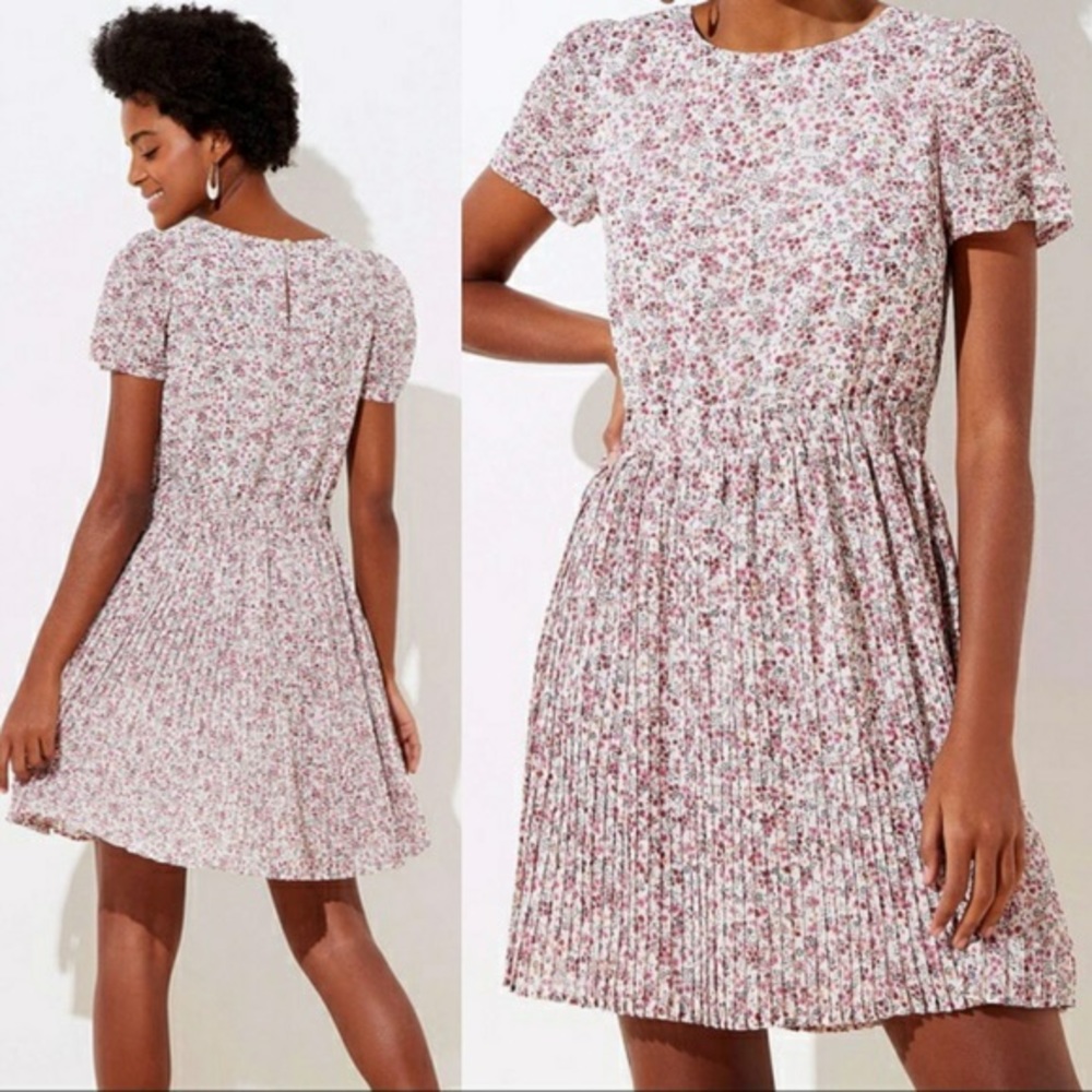 Floral pleated dress
